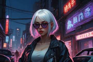 portrait of a girl in the street