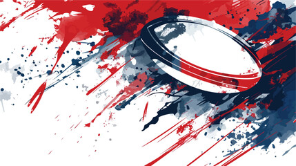 Attractive editable vector rugby background design gr - obrazy, fototapety, plakaty