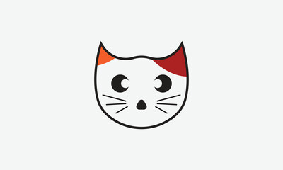 Cat face mask icon logo vector design. Good for entertainment and celebrations.