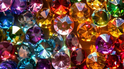 Sparkling gemstones in a dazzling pattern  AI generated illustration