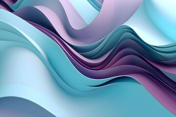 Obraz premium AI generated illustration of a vibrant background of wave patterns in blue and purple tones