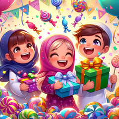 Illustration for Ramadan holiday celebration