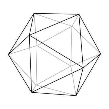 正二十面体の透ける立体構造