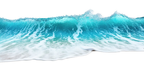 Powerful cresting ocean wave illustrating marine majesty, cut out