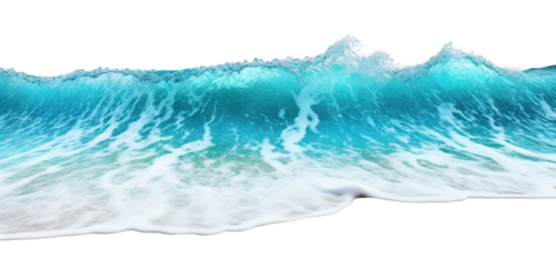 Powerful cresting ocean wave illustrating marine majesty, cut out