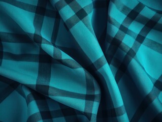 turquoise dark natural cotton linen textile texture background banner panorama silk satin curtain pattern with copy space for photo text or product