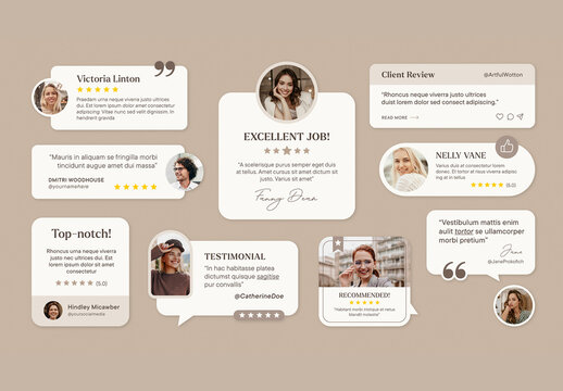 Testimonials, Review & Quotes Template