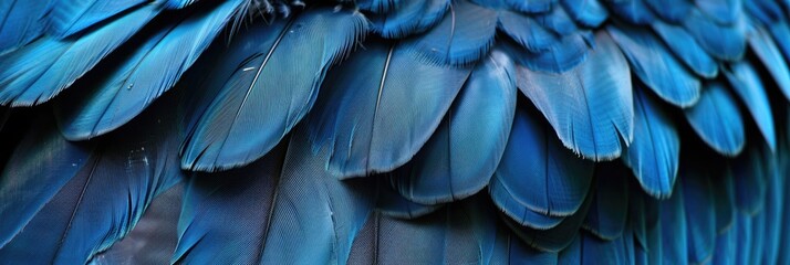Sharp Blue Hawk Feather Detail for Background or Texture - Avian Nature's Prized Prey Standing with Jungle Colours and Visible Wing