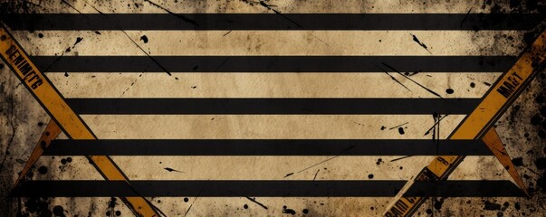 Beige black grunge diagonal stripes industrial background warning frame, vector grunge texture warn caution, construction, safety background with copy space for photo or text design