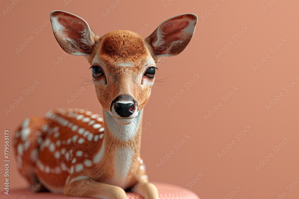 Sticker portrait of a deer