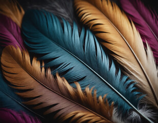 Soft Feathers in a Palette of Autumn Colors