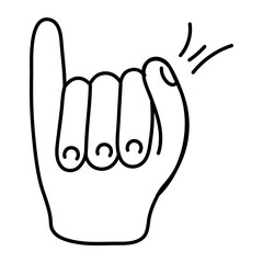 Check out doodle icon of letter i gesture 