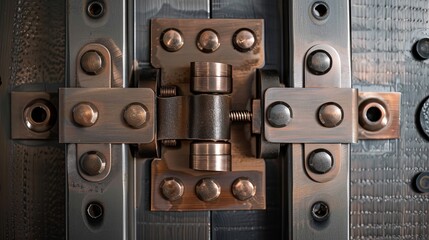 Close-up of a cutting-edge door hasp and latch, focusing on innovative security designs and inspired, protected lock mechanisms