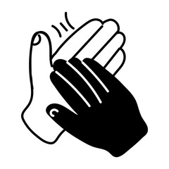 Download doodle icon of clapping 