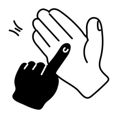 Here’s a doodle icon of letter l in bsl 