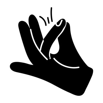 Trendy doodle icon of finger pinch gesture 