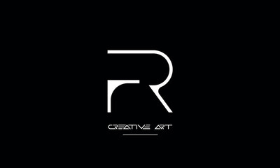 FR, RF, F, R abstract letters logo monogram