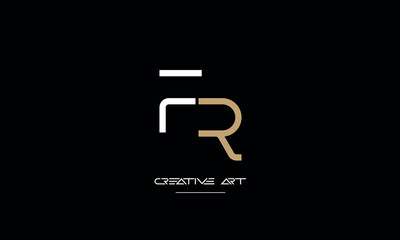 FR, RF, F, R abstract letters logo monogram