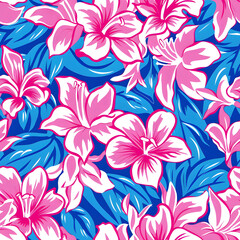 seamless floral background ai generative 