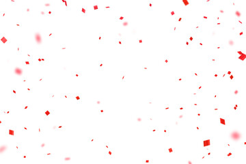 3D red confetti that floats down to celebrate