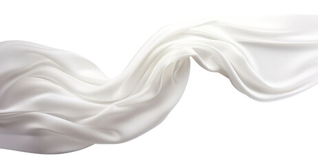 Floating elegant white fabric, cut out