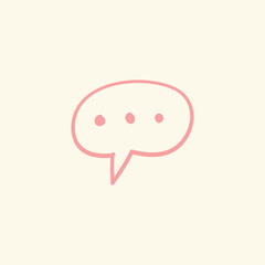 hand drawn chat bubble vector for your project.