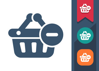 Shopping Basket Icon. Online Shopping, E-commerce