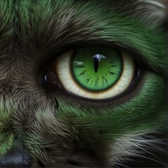 devil eyes of green color 