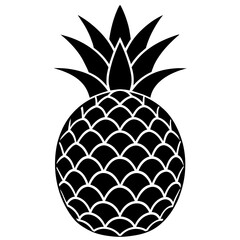 illustration of pineapple, black pineapple silhouette vector illustration,icon,svg,pineapple characters,Holiday t shirt,Hand drawn trendy Vector illustration,pineapple on a white background