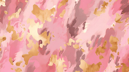 Artistic pink gold print camouflage abstract graphic poster web page PPT background