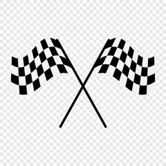 Racing flag vector. Checkered flag for start and finish