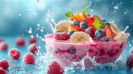 Delicious Yogurt Parfait with Fresh Berries and Granola