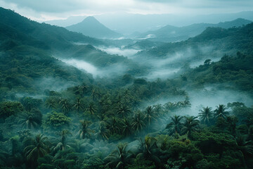 A valley where the echo of animal calls creates visual patterns in the air, painting the history of