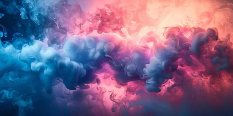 Foto op Plexiglas Dynamic swirls of colorful smoke dance in abstract motion, creating a vibrant explosion of artistic expression © Andrii Zastrozhnov