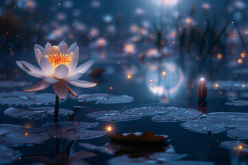 A legendary night-blooming lotus in the heart of the forest that grants eternal wisdom to those who