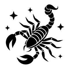 scorpion tattoo vector, black scorpion silhouette vector illustration,icon,svg,scorpion characters,Holiday t shirt,Hand drawn trendy Vector illustration,scorpion on a white background