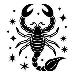 scorpion tattoo vector, black scorpion silhouette vector illustration,icon,svg,scorpion characters,Holiday t shirt,Hand drawn trendy Vector illustration,scorpion on a white background