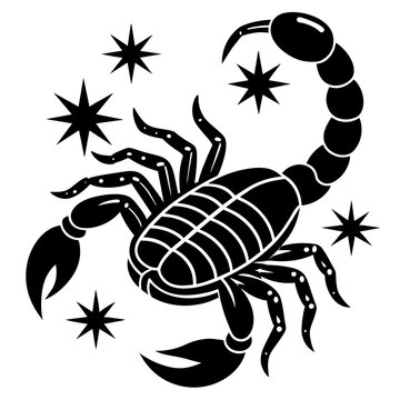 scorpion tattoo vector, black scorpion silhouette vector illustration,icon,svg,scorpion characters,Holiday t shirt,Hand drawn trendy Vector illustration,scorpion on a white background