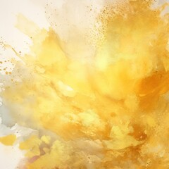 Fototapeta na wymiar Gold watercolor light background natural paper texture abstract watercolur Gold pattern splashes aquarelle painting white copy space for banner design, greeting card