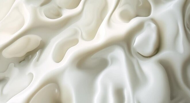 A close up of a white, frothy liquid.
