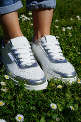 White sport shoes a women spring collection