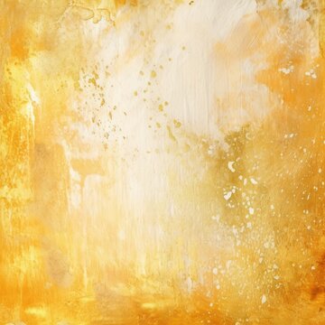Gold watercolor light background natural paper texture abstract watercolur Gold pattern splashes aquarelle painting white copy space for banner design, greeting card