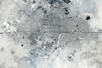 Gray and white pattern with a Gray background map lines sigths and pattern with topography sights in a city backdrop
