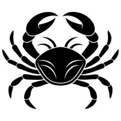 black and white crab, black crab silhouette vector illustration,icon,svg,crab characters,Holiday t shirt,Hand drawn trendy Vector illustration,scorpion on a white background