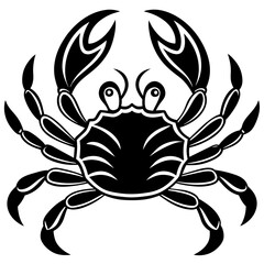 black and white crab, black crab silhouette vector illustration,icon,svg,crab characters,Holiday t shirt,Hand drawn trendy Vector illustration,scorpion on a white background
