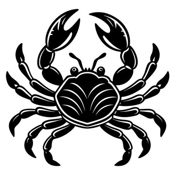 black and white crab, black crab silhouette vector illustration,icon,svg,crab characters,Holiday t shirt,Hand drawn trendy Vector illustration,scorpion on a white background