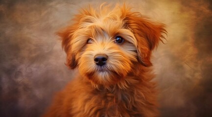 AI-generated illustration of a painting of a Havanese dog
