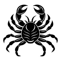 black and white crab, black crab silhouette vector illustration,icon,svg,crab characters,Holiday t shirt,Hand drawn trendy Vector illustration,scorpion on a white background