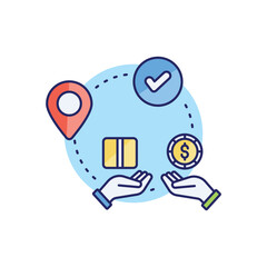 Cash On Delivery vector icon, ecommerce vector concept icon