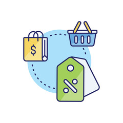 Price Tag vector icon vector icon, shopping price tag vector concept icon